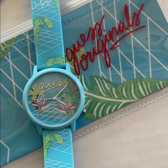 Guess Vaporwave Unisex Color Silicone Watch - Picture 1 of 4
